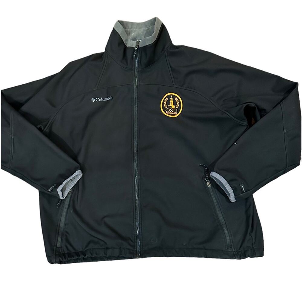 Columbia Mens XXL Black Interchange Jacket/Coat with OSU Foundation Logo Patch